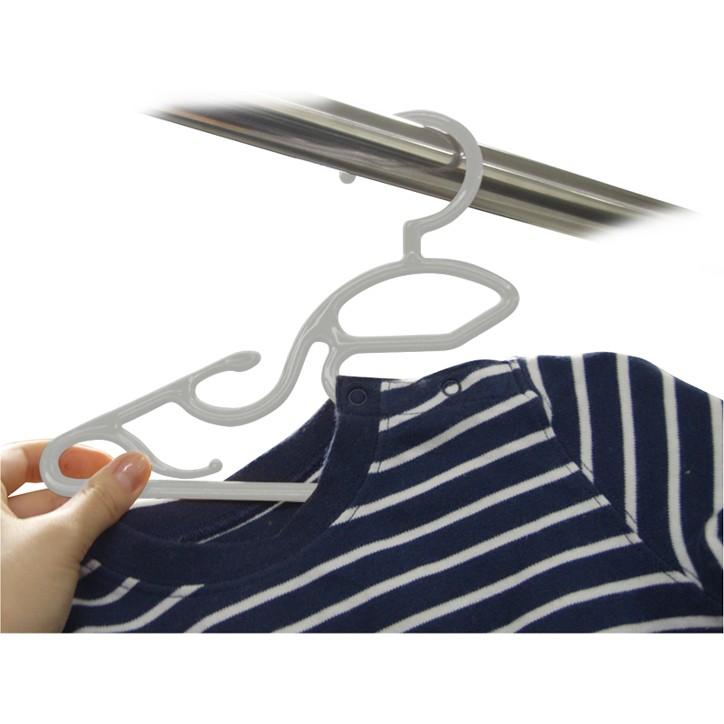 akachan honpo - 直接掛上也OK嬰幼兒服用衣架-20個-灰色