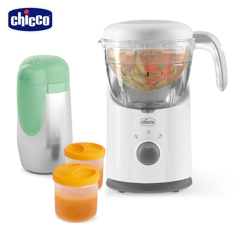 義大利 chicco - 多功能食物調理機+不鏽鋼保溫罐(附食物保存盒)