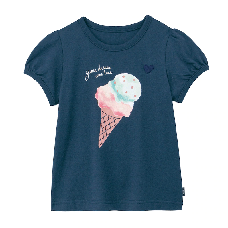 日本千趣會 - GITA 天竺棉印花短T-滿版小花-燕麥