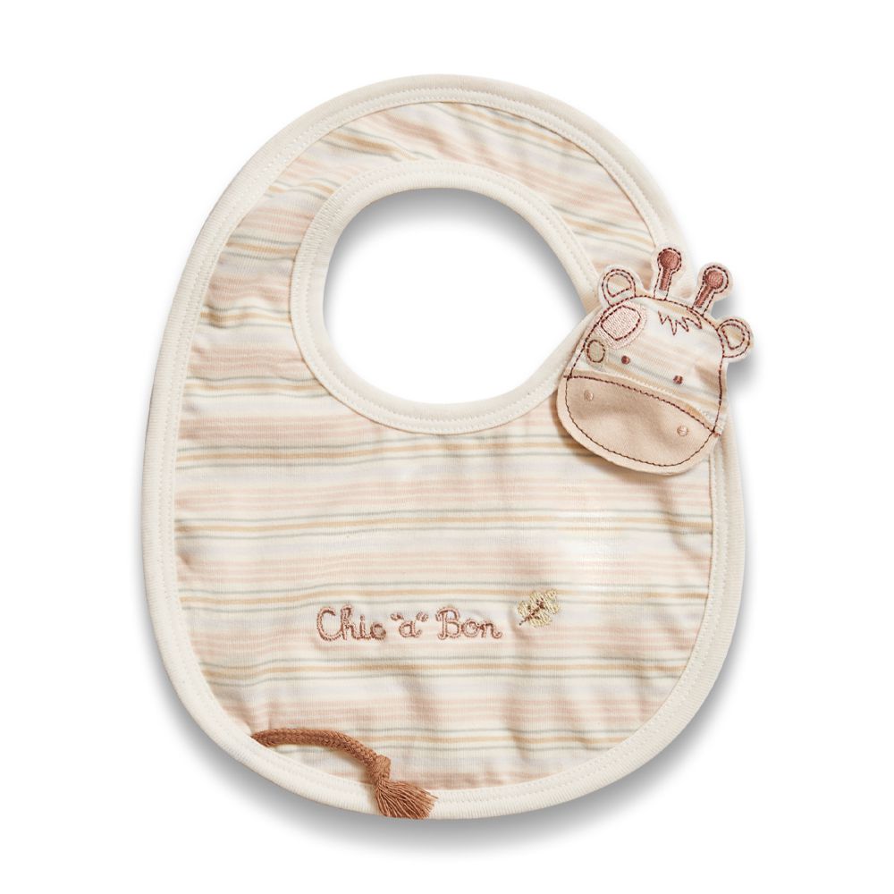 有機棉長頸鹿圍兜(嬰兒圍兜 寶寶圍兜 口水巾 口水圍兜)