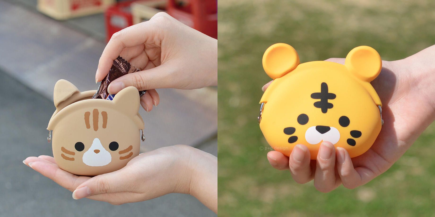 日本P+G design - 矽膠夾層口金短夾-綠松石