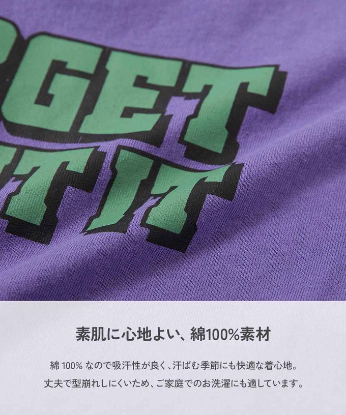 日本 devirock - 100%棉 定番印花短袖上衣-企鵝排列-紫羅蘭