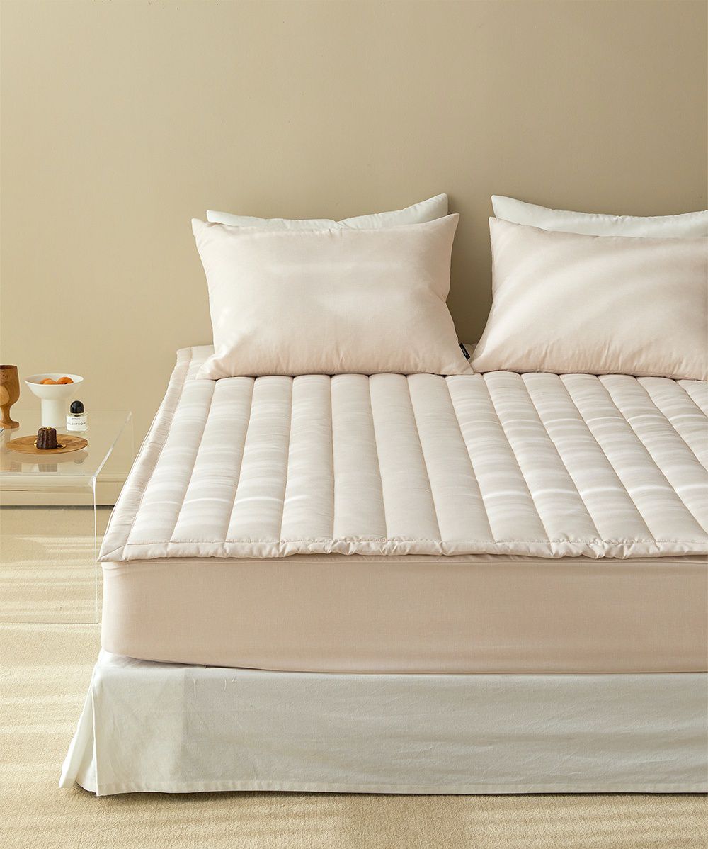 韓國 Maatila - 可水洗超細纖維桃皮感保潔墊/睡墊-石灰藍