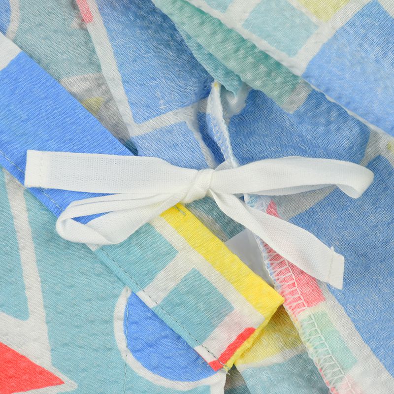 akachan honpo - 兩件式甚平-幾何圖案-藍色