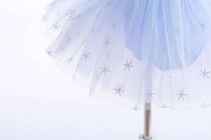 短袖造型公主裙/芭蕾舞裙-卡通人物-愛莎-藍色