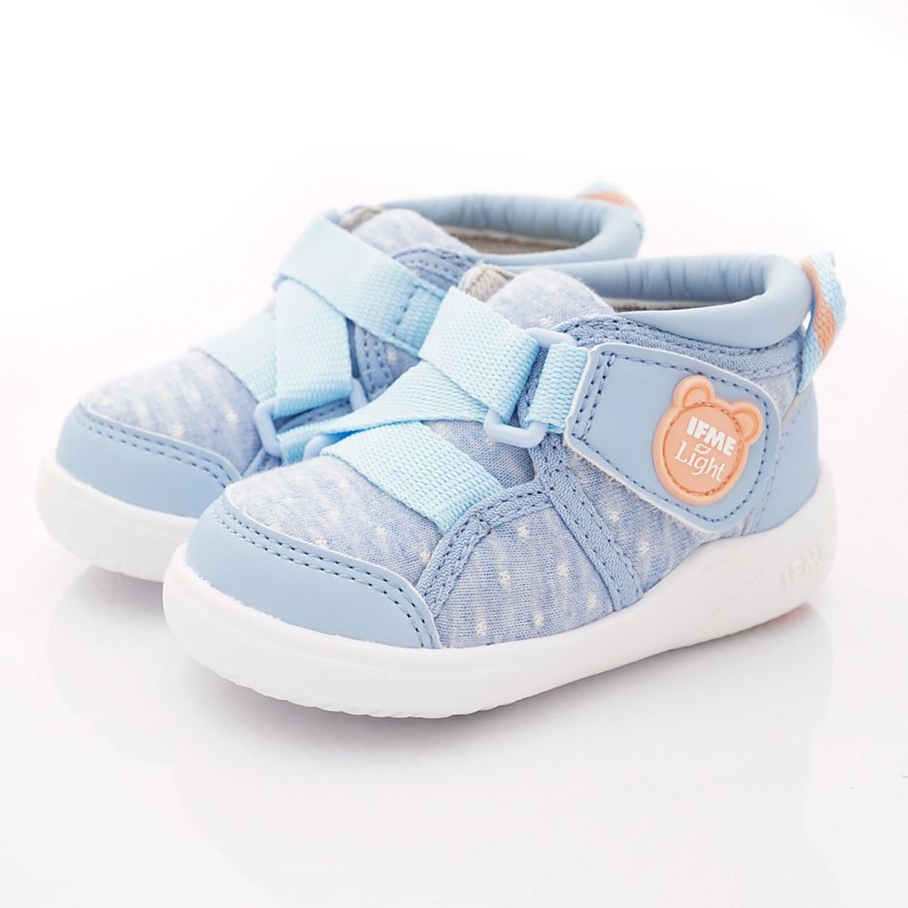 日本IFME - 機能童鞋/學步鞋-Light輕量系列穩定學步款(寶寶段)-淺藍