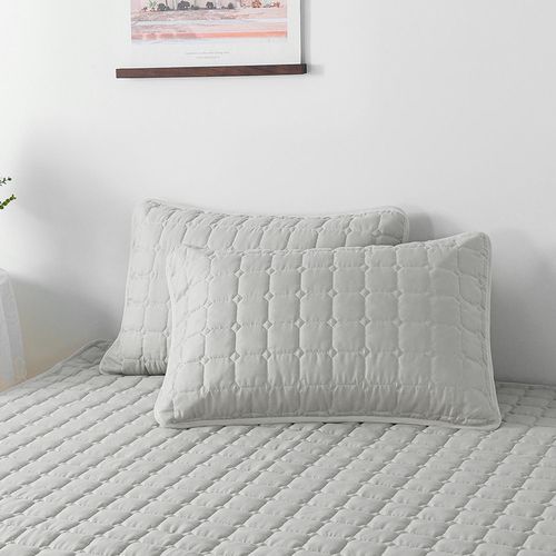 MIGRATORY 媚格德莉 - 100%高效防水透氣保潔枕套-2入-灰色 (50x75cm)