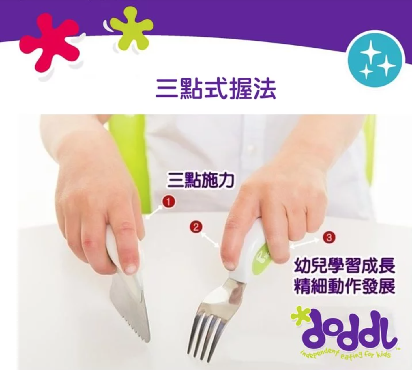 熱銷補貨到！最好抓握餐具【英國 Doddl】