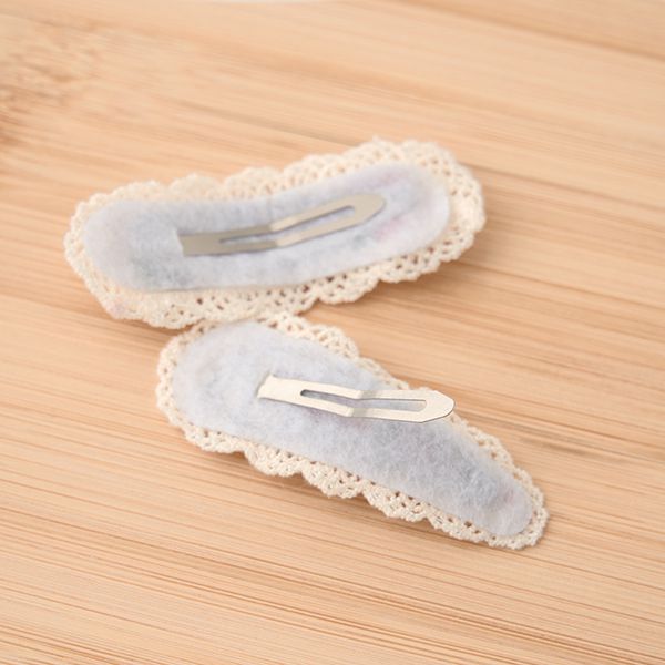 日本 Lycee mine - 水果刺繡蕾絲髮夾(同色2入組)-紅蘿蔔 (F)