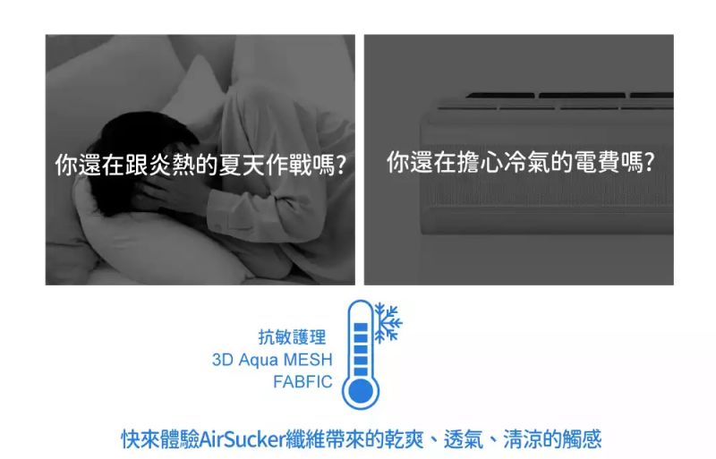 韓國 Hello HiZoo - 3D Aqua Mesh涼感加寬抗菌防蟎雙面枕套 (30x70cm)