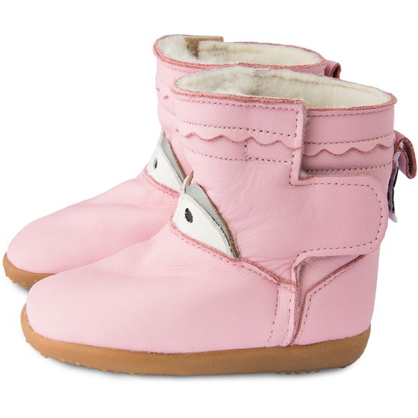 英國 shooshoos - 健康無毒真皮手工童鞋/靴子/童靴-清新淡粉