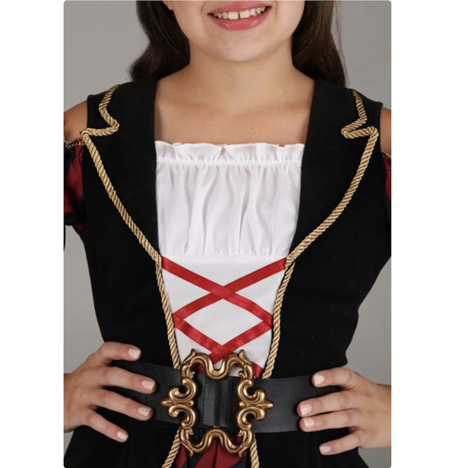 love, charlotte - 加勒比海海盜洋裝套裝組-洋裝+仿麂皮海盜帽