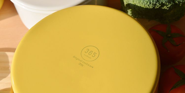日本 365methods - 單柄附蓋琺瑯牛奶鍋-黃 (16cm)-1.7L