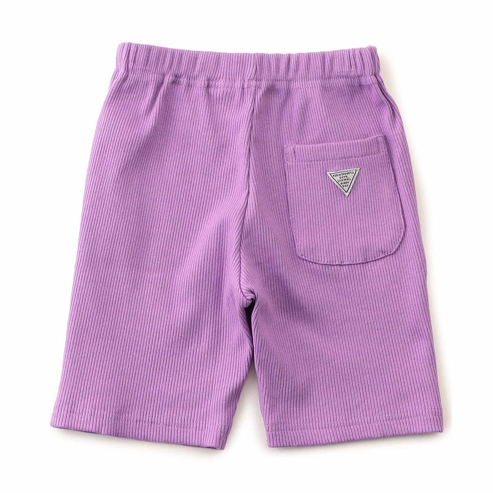 DAISUKI 百搭羅紋短褲-素色-薰衣草