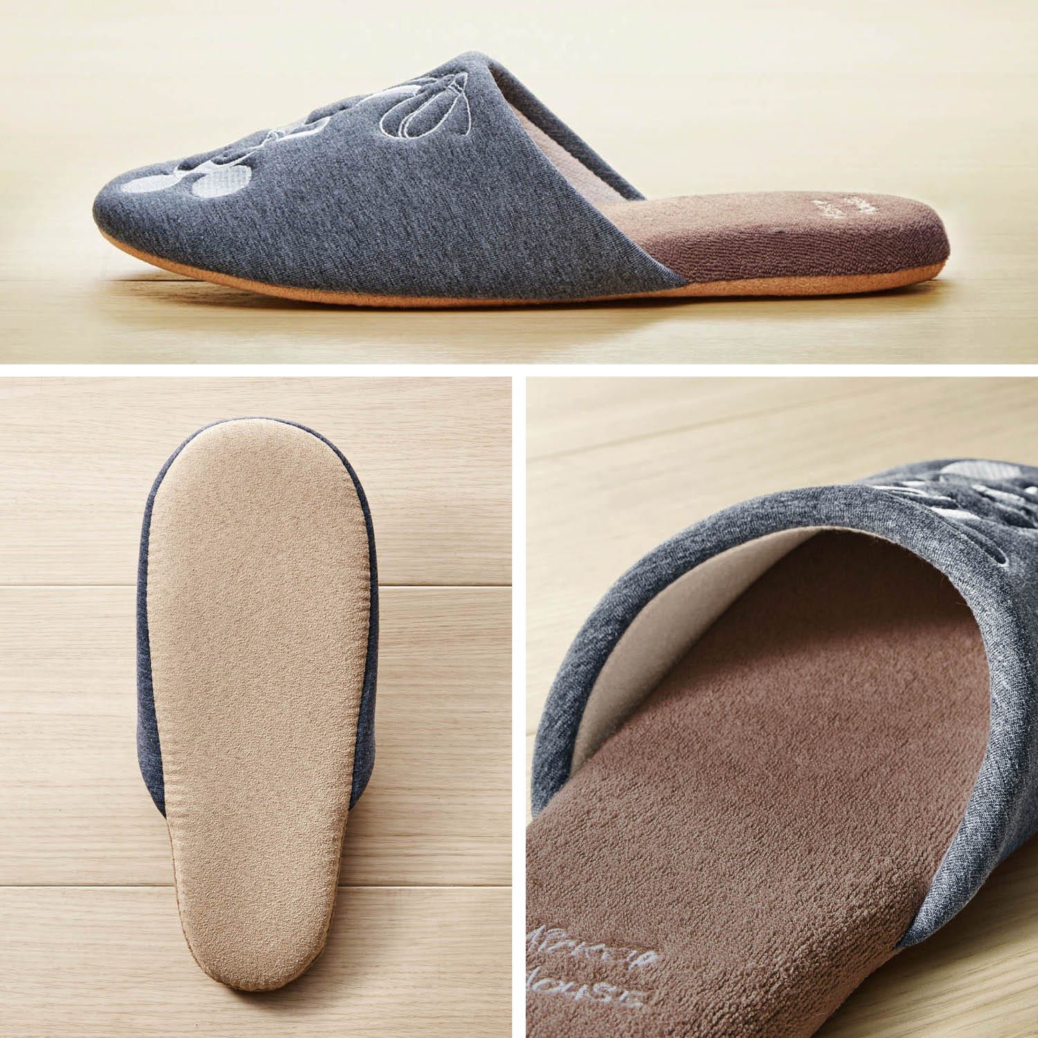 日本千趣會 - 迪士尼室內拖鞋-七矮人-卡其