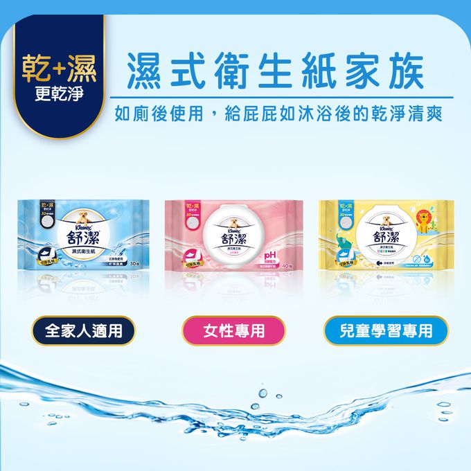 Kleenex 舒潔 - 濕式衛生紙補充包 40抽x16包