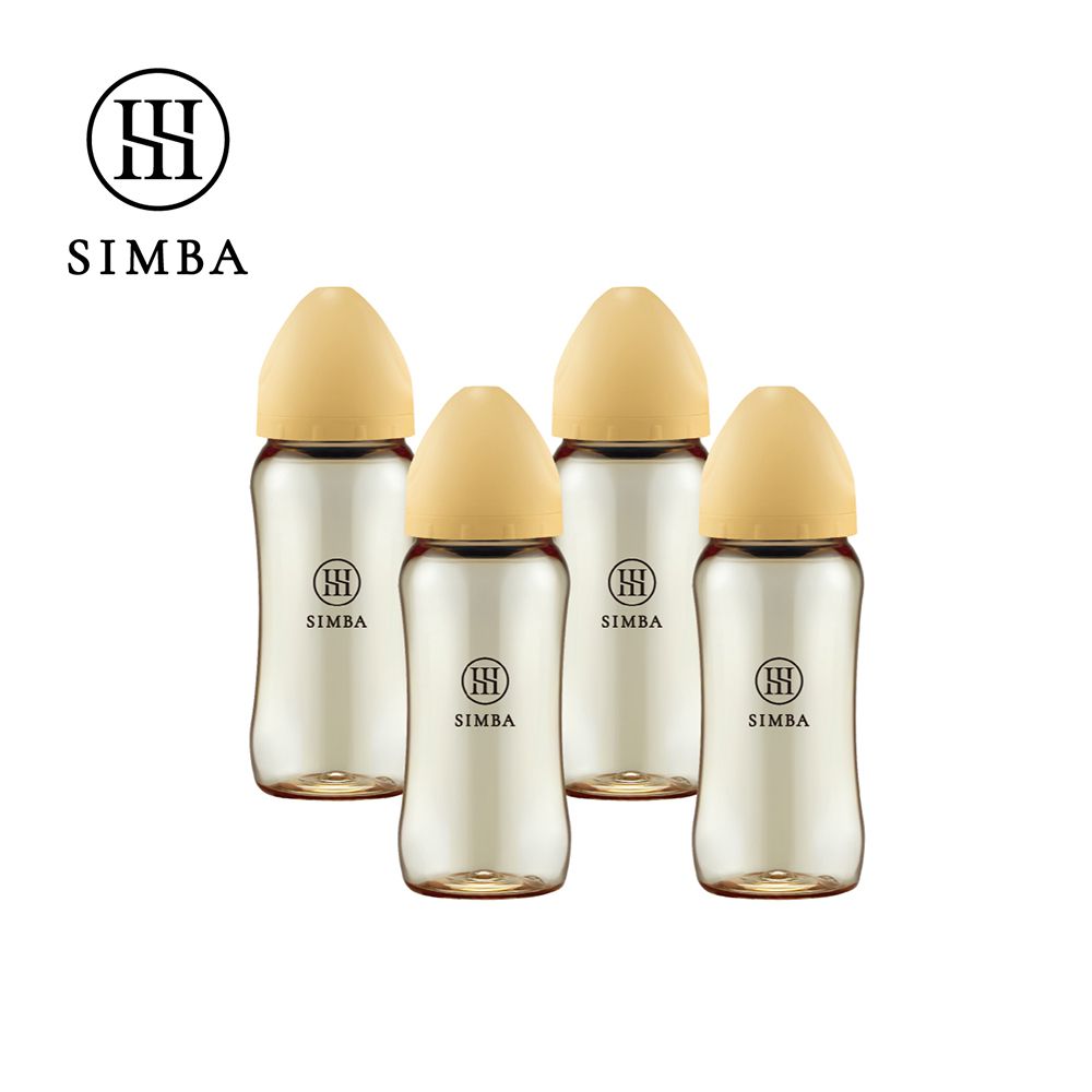 蘊蜜鉑金PPSU寬口防脹氣奶瓶4支組(360ml)-旦黃