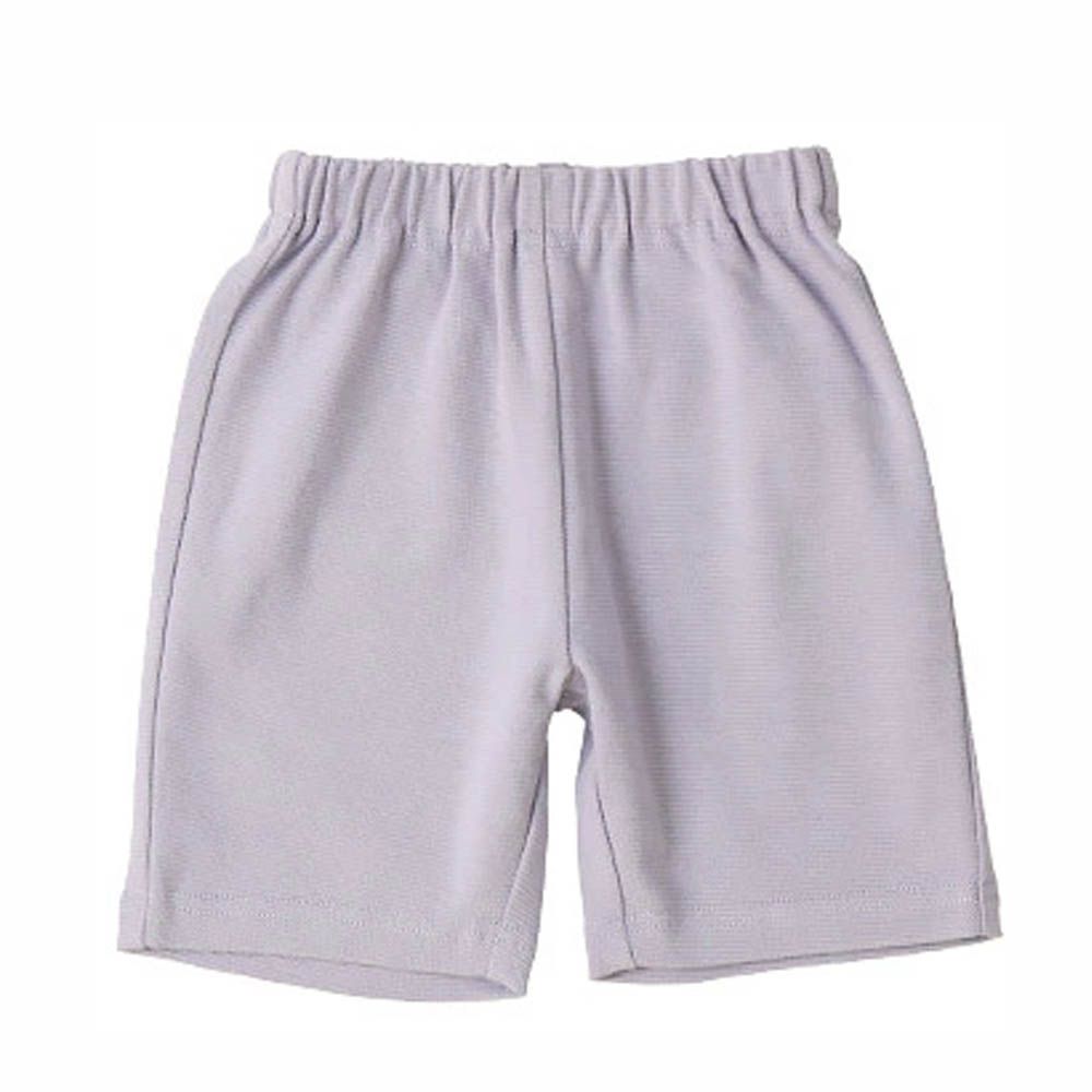 百搭印花彈力休閒短褲-素面-薰衣草紫