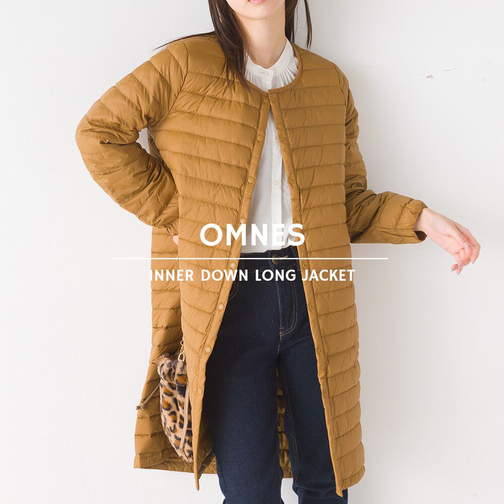 日本 OMNES - 90%羽絨 超保暖輕量長版羽絨外套-深藍-3950