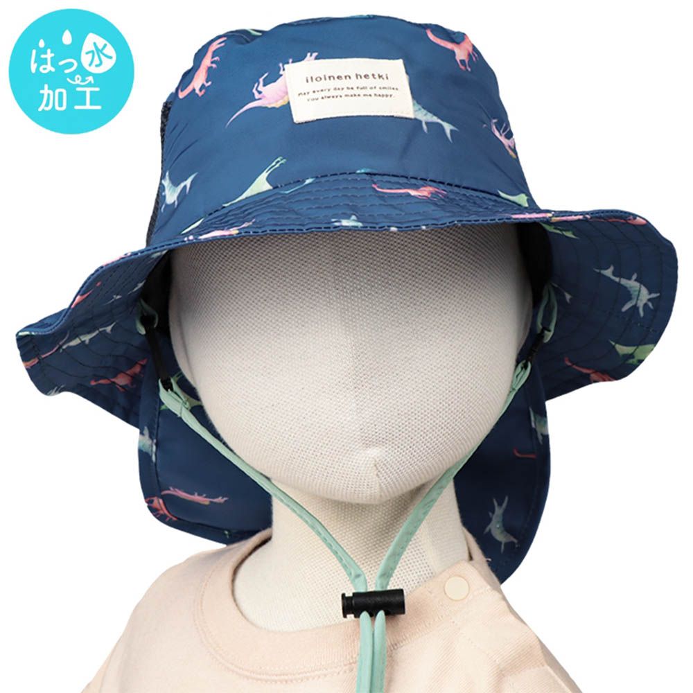 漁夫帽-防潑水加工滿版印花-藍色