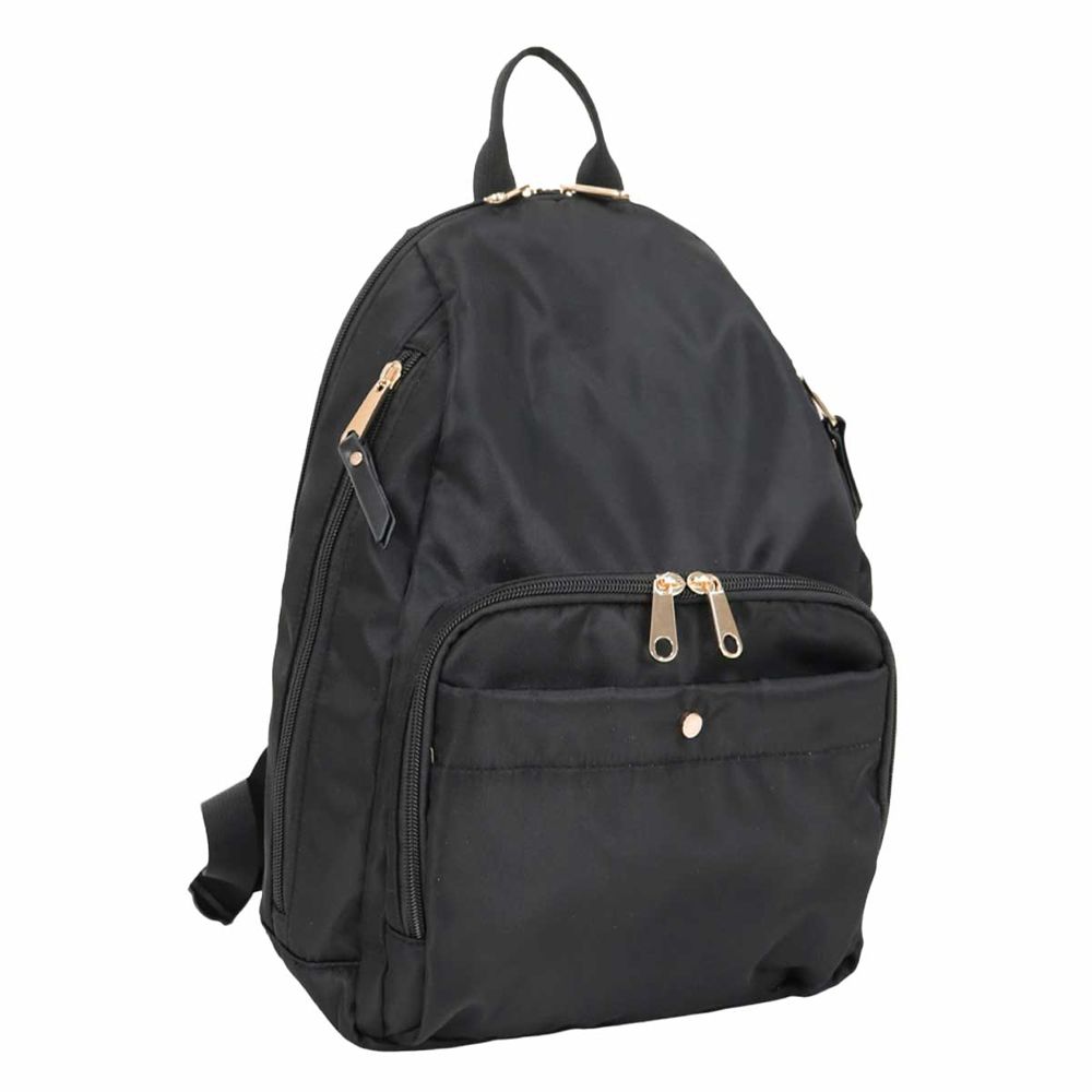 MYBUDDY 人體工學肩帶大開口輕量後背包-黑 (H36×W24×D9.5)