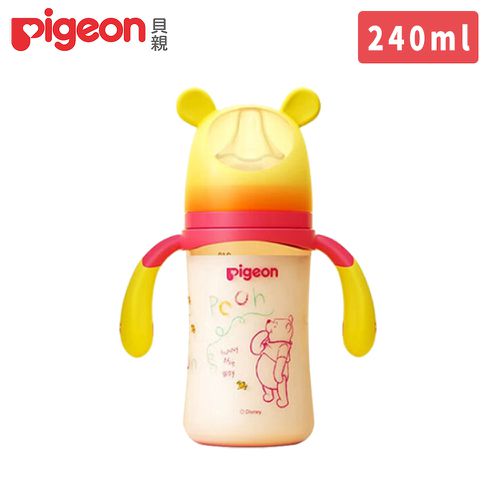 迪士尼母乳實感PPSU握把奶瓶240ml-維尼塗鴉