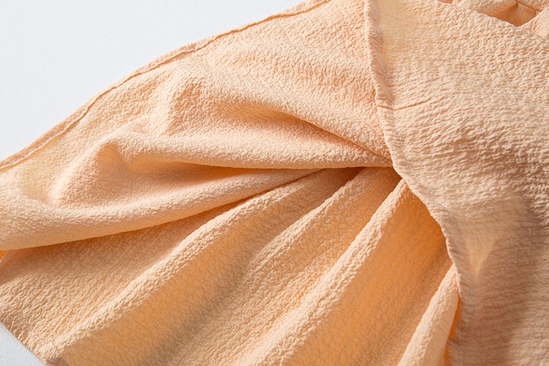 泡泡袖蝴蝶結洋裝-粉色