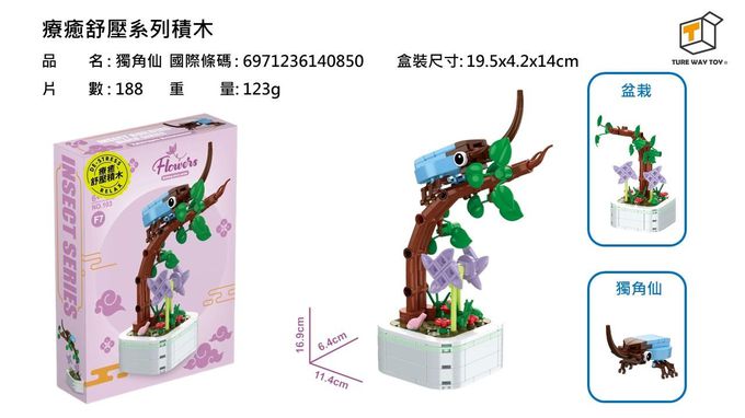 楚崴 - 療癒紓壓系列積木-獨角仙