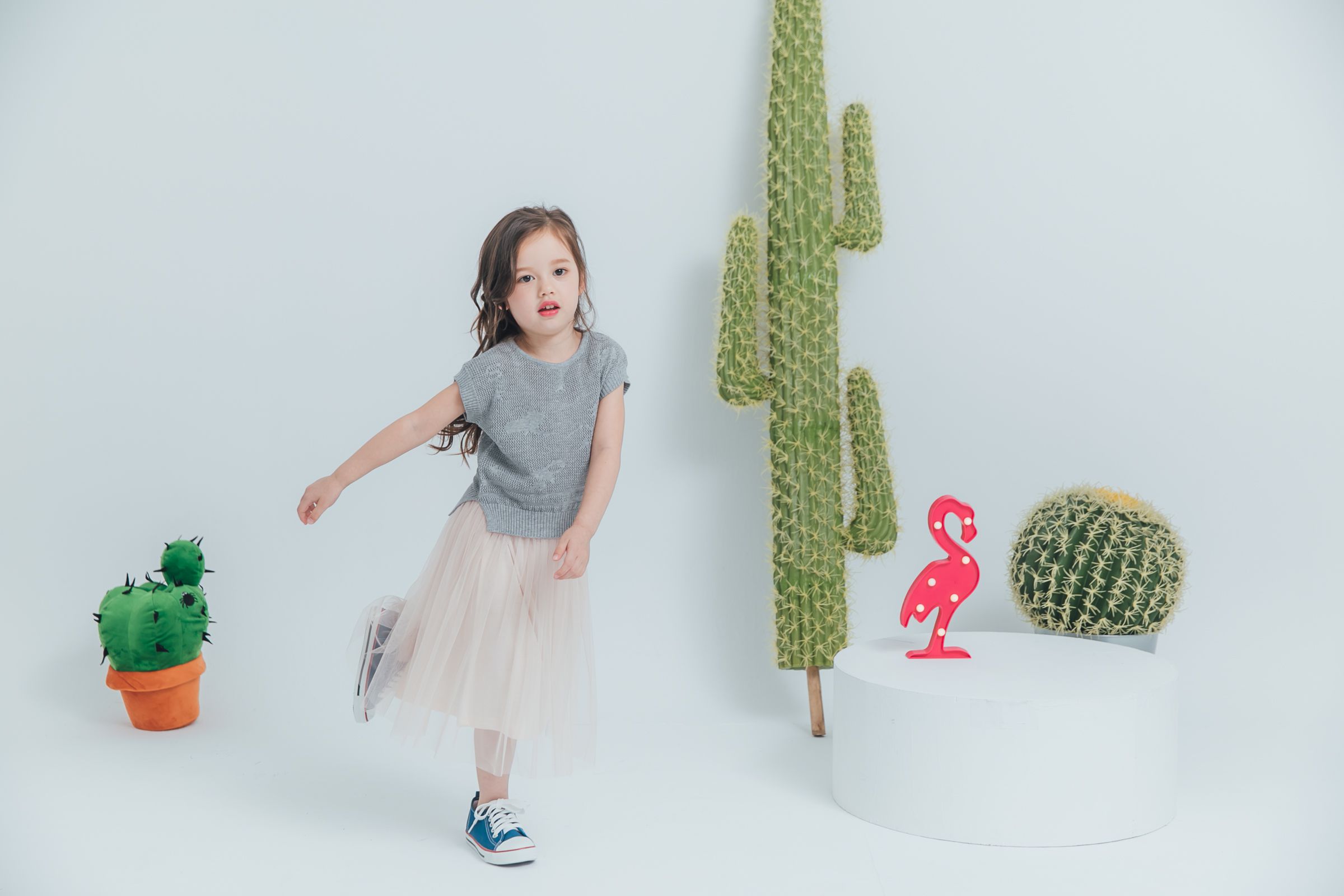 Peachy - 北鼻款*獨家訂製綿柔連身紗裙-細肩帶連身款-氣質杏