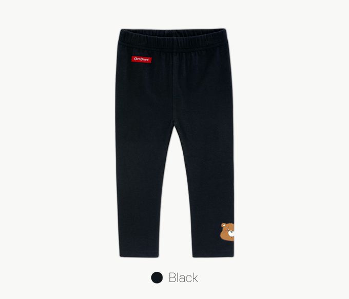 韓國 Care Bears - 鬆緊腰眨眼熊熊彈性內搭褲-黑