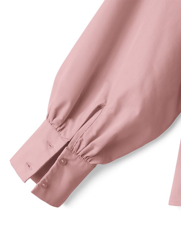 日本 GRL - 甜美翻領燈籠袖襯衫-天使白