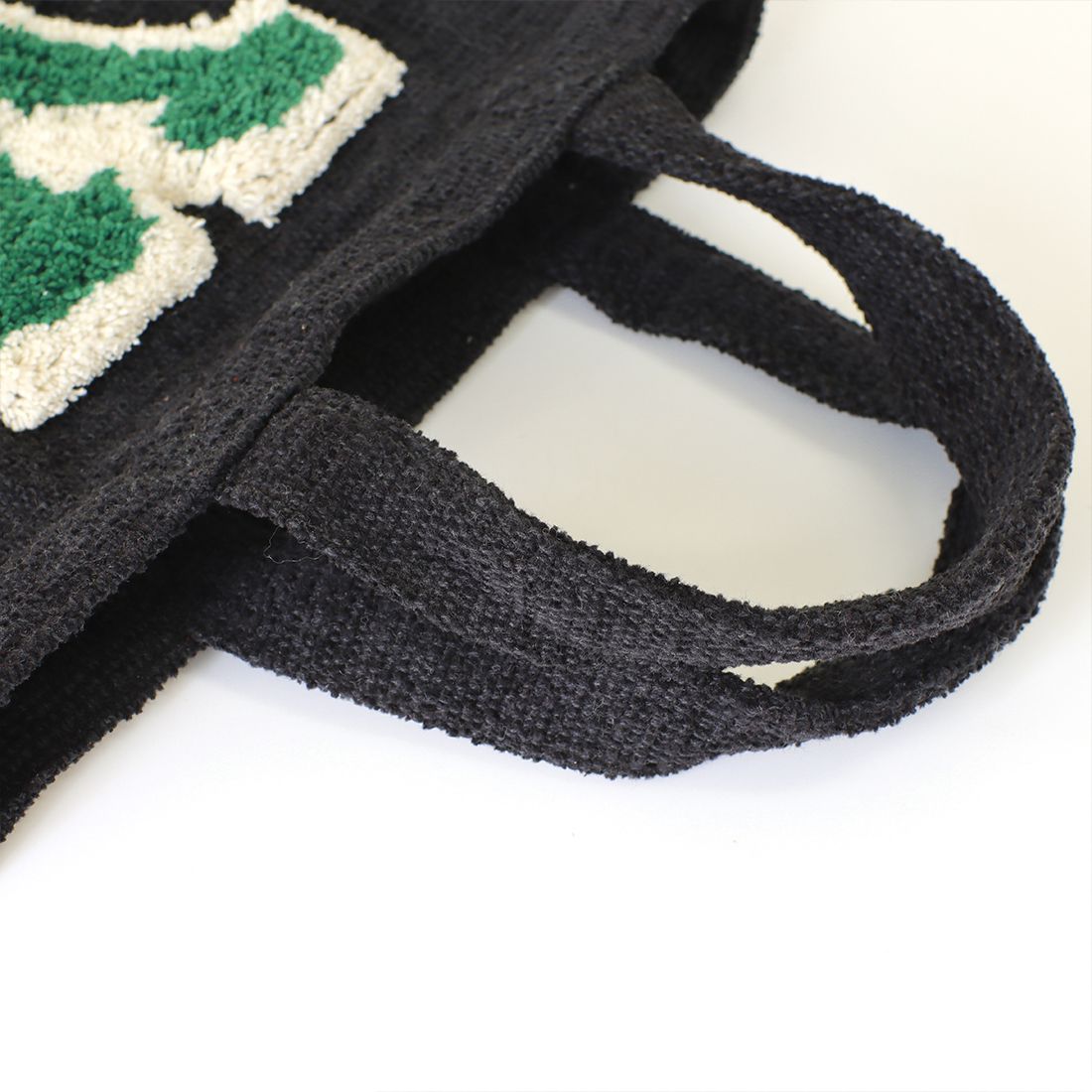 日本 TOMO - 毛茸茸英文字母刺繡帆布包-S-暖黃 (29×21×D10cm)