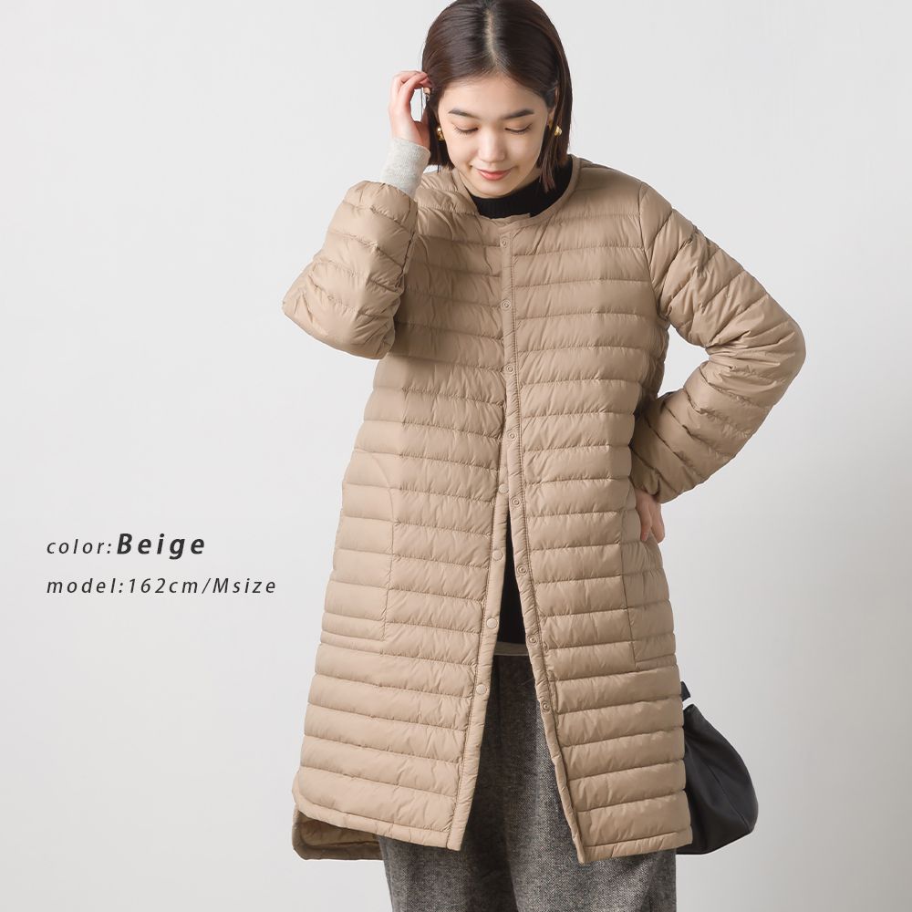 日本 OMNES - 90%羽絨 超保暖輕量長版羽絨外套-黑