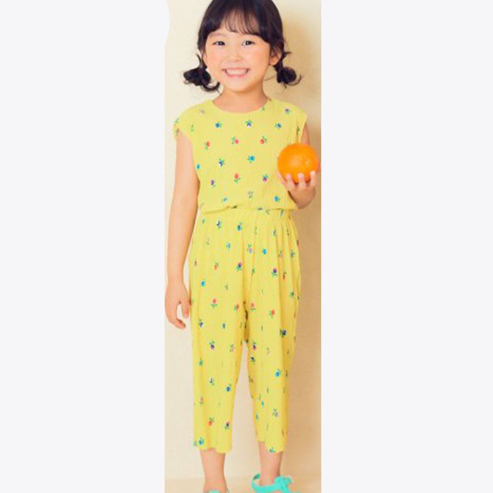 韓國 Hanab - 小花朶涼感套裝-黃