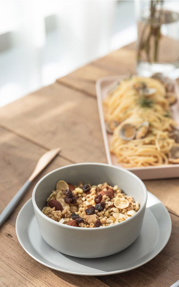 韓國 SSUEIM - Mariebel系列莫蘭迪陶瓷淺盤19cm (灰色)