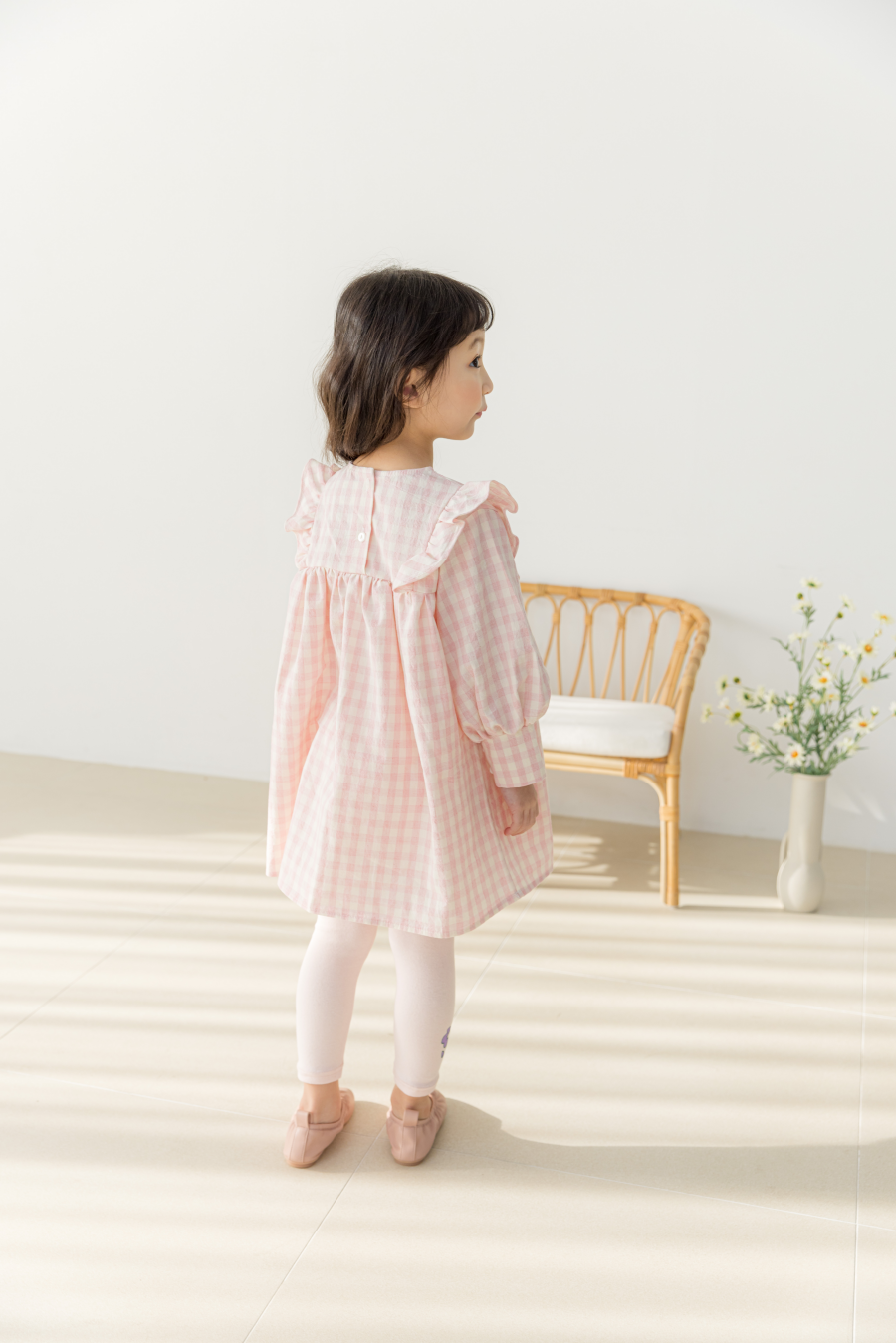 韓國 Orange Mom - 一朵花內搭褲-粉紅