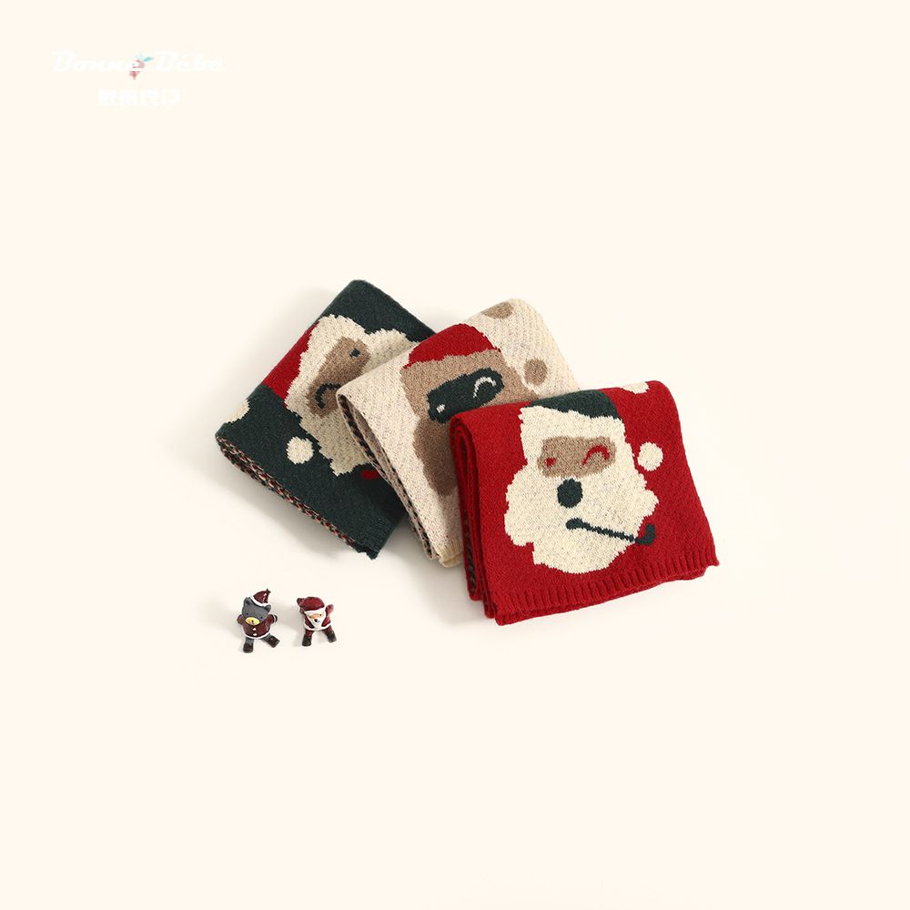 保暖防風加長圍脖-聖誕小鹿-紅色 (長度約135cm)