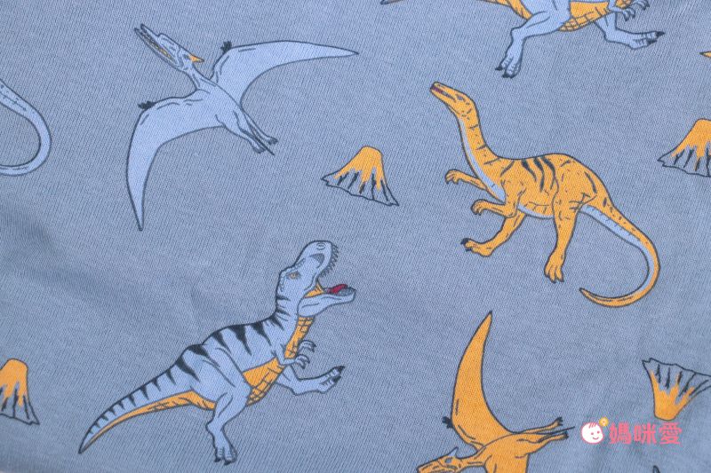 日本 Ho-ho kids - 100%純棉長袖兒童睡衣/家居服-閃耀星星-白x藍