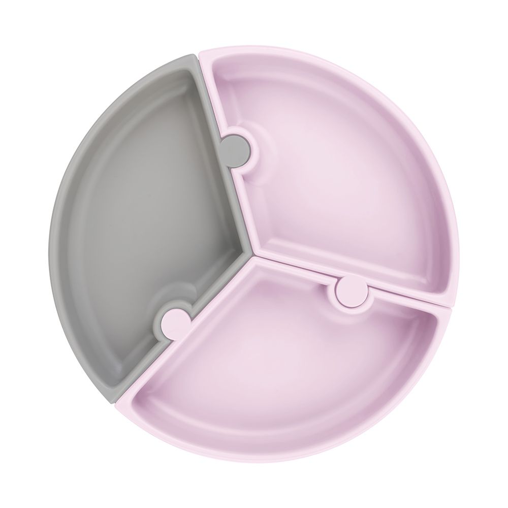 防滑矽膠拼圖餐盤-薰衣紫