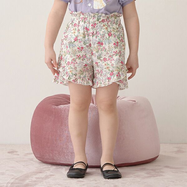 日本 Lycee mine - 可愛滿點荷葉摺邊短褲-格紋-草綠