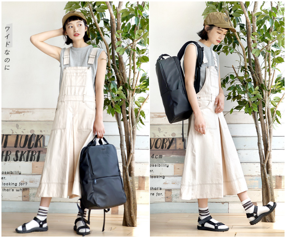 日本 zootie - 打褶線條工裝風吊帶裙-薄荷綠 (M(free size))