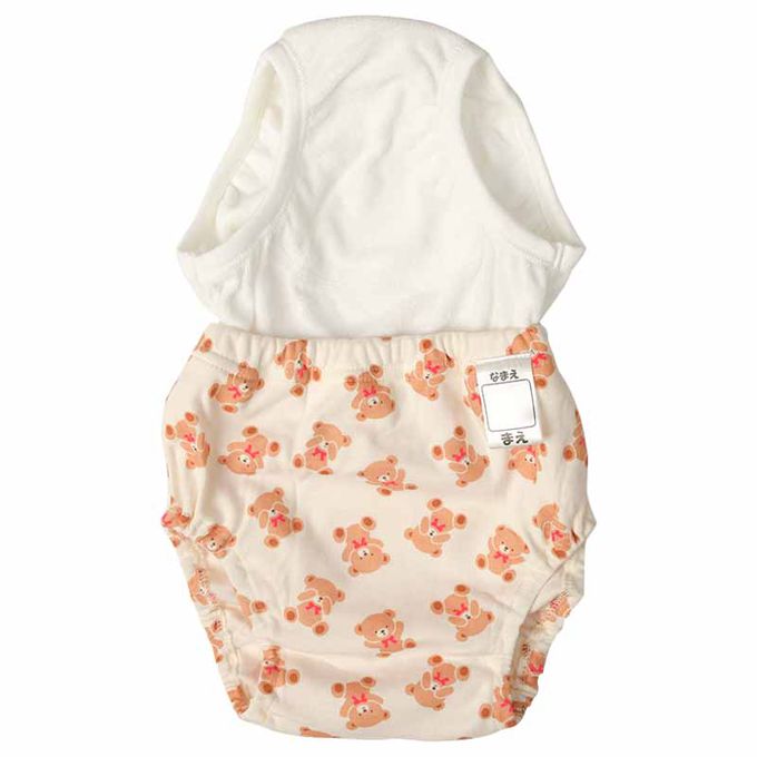 akachan honpo - 4層學習內褲2件組-泰迪熊×草莓-粉紅色