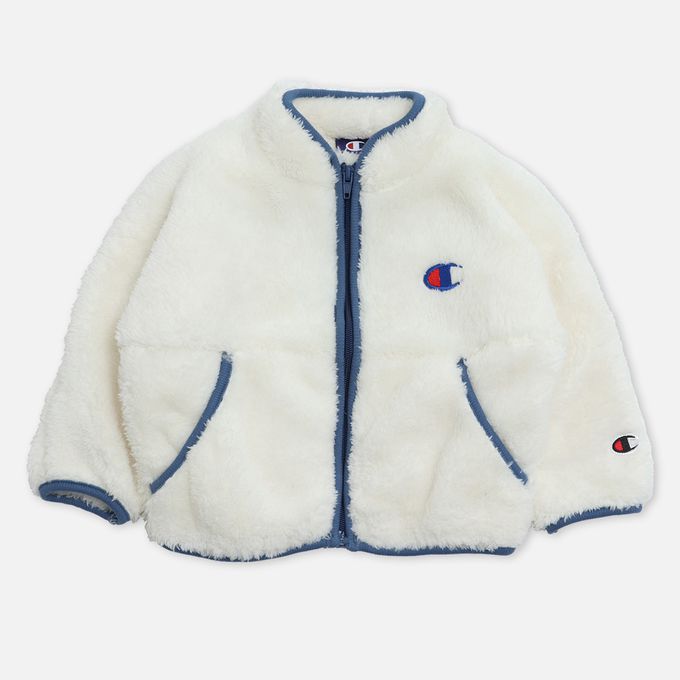 日本 Chil2 - Champion聯名 保暖毛絨外套-白