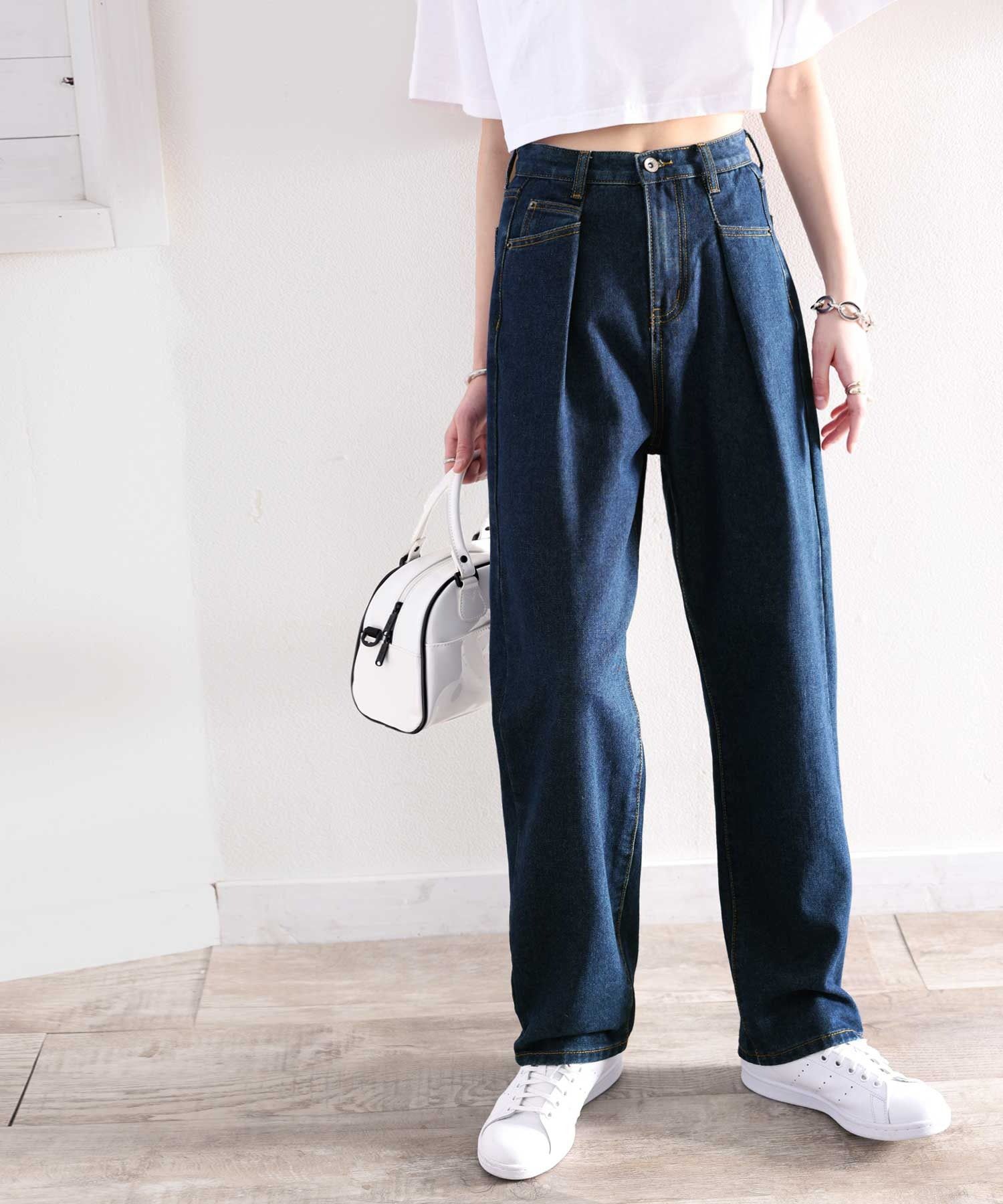 日本 Classical Elf - [熱銷NO.1]  舒適顯瘦打褶長褲-黑