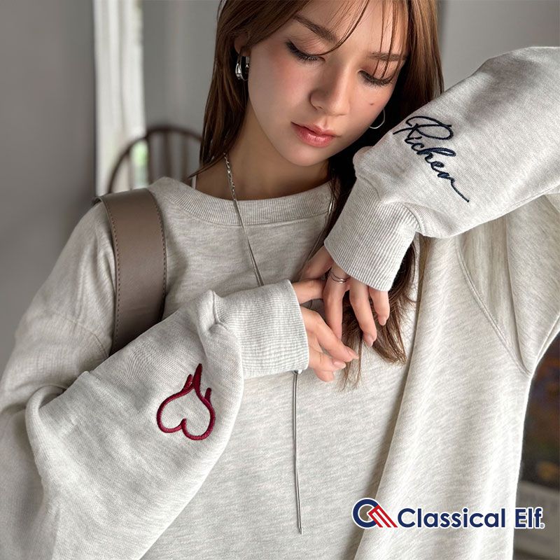 小編收這件‼️【日本 Classical Elf 】一字領低調刺繡就很有型★