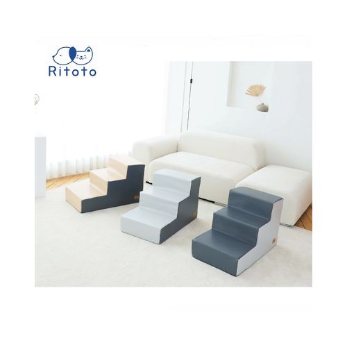 韓國Ritoto - 寵物階梯 - 3階款-米色/淺灰/深灰 三色可選