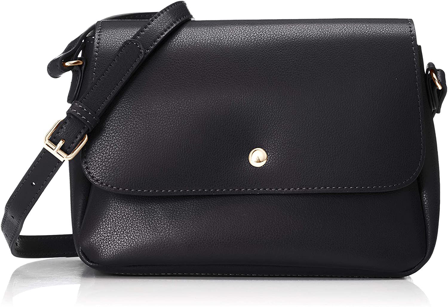 日本 Legato Largo - 輕量PU時尚單背包-BK黑色 (16x23x10cm 肩背約88~122cm 附IC卡夾*1)