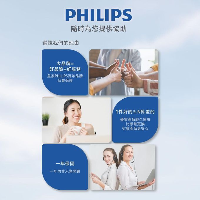 Philips 飛利浦 - 4開4座延長線 1.8M 三入組-CHP3444 黑色