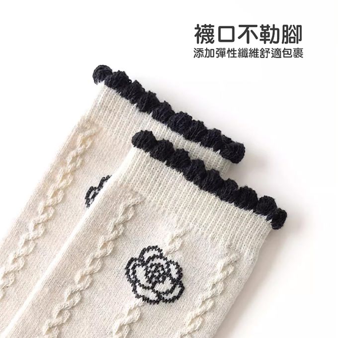 腳ㄚ子 - 幼/兒童棉質中筒襪 童襪 襪子 棉襪 兒童襪-高貴公主