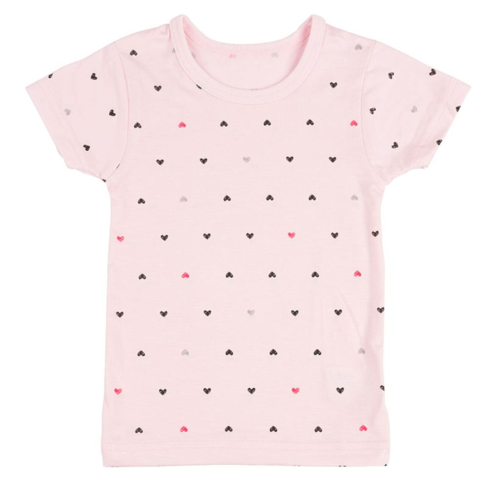 akachan honpo - 短袖圓領T恤 保持舒適溫度-吸濕排汗衣-粉紅色
